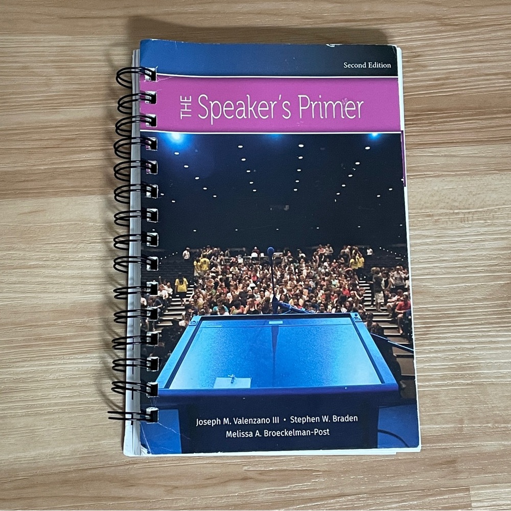 ‼️SOLD‼️The Speaker's Primer (2nd edition) By Valenzano, Braden,Broeckelman-Post